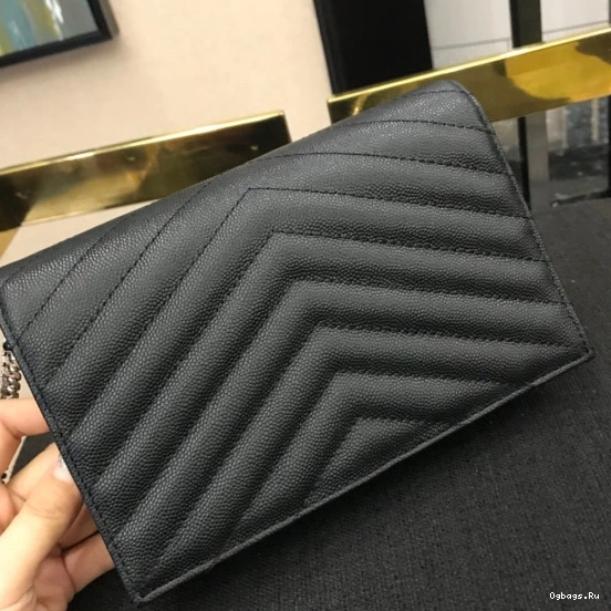 CHAIN MATELASSÉ YSL CASSANDRE WALLET 0813